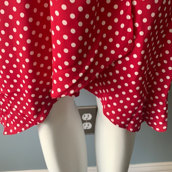 NWT BCBGMAXAZRIA Polka-Dot Faux-Wrap Dress SZ XS - Picture 4 of 8